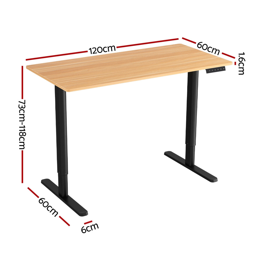 NNEDSZ 120CM Artiss Electric Standing Desk Sit Stand Desks Home Office Computer Desk